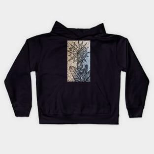 Black and white flower by an army veteran Kids Hoodie